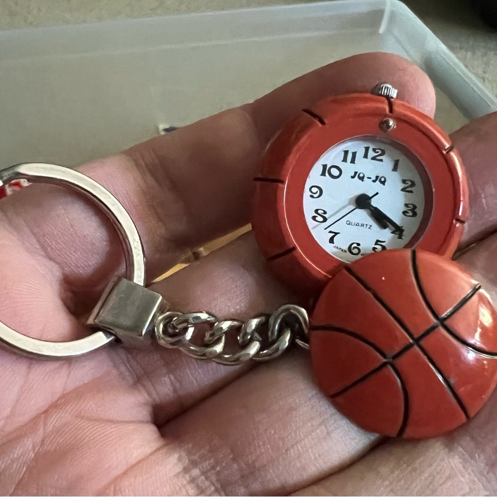 Vintage Japan Basketball Watch Keychain Pendant